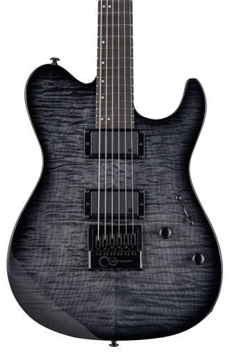 ESP LTD TH-1000 FM Electric Guitar in See Thru Black Sunburst with Evertune - Image 1