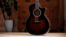 Taylor Next Generation 324ce Grand Auditorium Cutaway Electro Acoustic Guitar in Edgeburst - Image 2