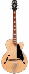 Vox Giulietta VGA-5TPS Electro Acoustic Archtop Guitar in Natural Metallic Green - Image 2
