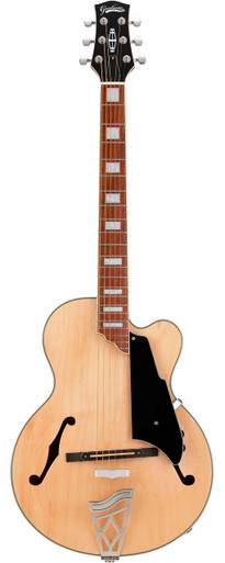 Vox Giulietta VGA-5TPS Electro Acoustic Archtop Guitar in Natural Metallic Green - Image 3