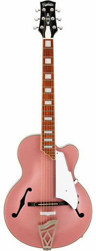 Vox Giulietta VGA-5TPS Electro Acoustic Archtop Guitar in Pearl Rose - Image 3