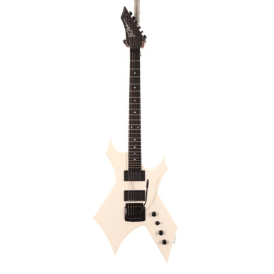 BC Rich Warlock Legacy with Kahler Trem Electric Guitar in Glitter Rock White - Image 3