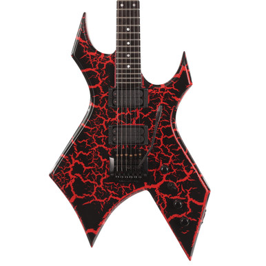BC Rich Warlock Legacy with Kahler Trem Electric Guitar in Red Crackle
