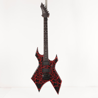 BC Rich Warlock Legacy with Kahler Trem Electric Guitar in Red Crackle - Image 3