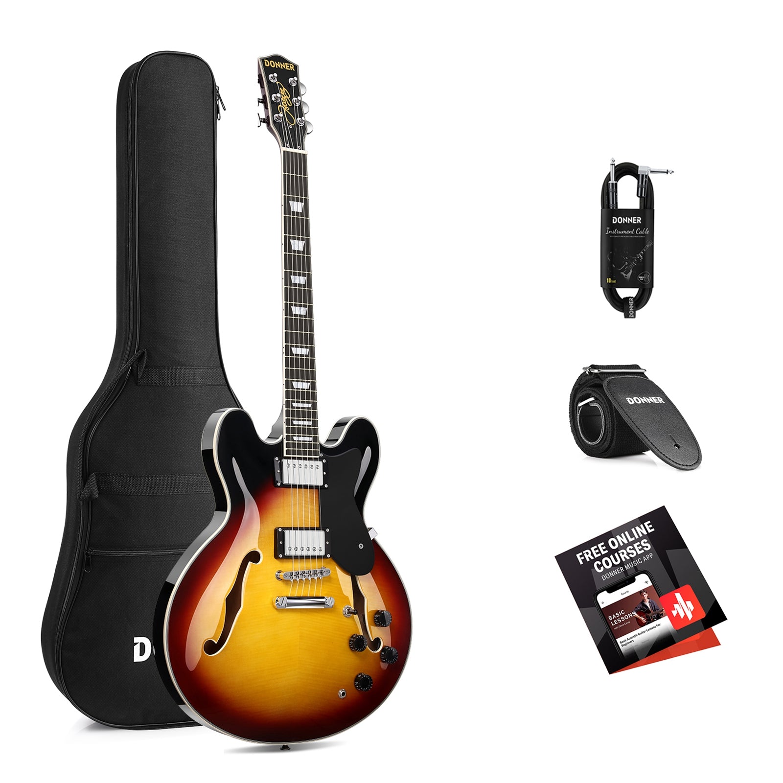 Donner DJP-1000 JAZZ Electric Guitar - Image 2