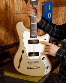 Orangewood Del Sol Baritone Semi-Hollow Electric Guitar in Sandstone - Image 2