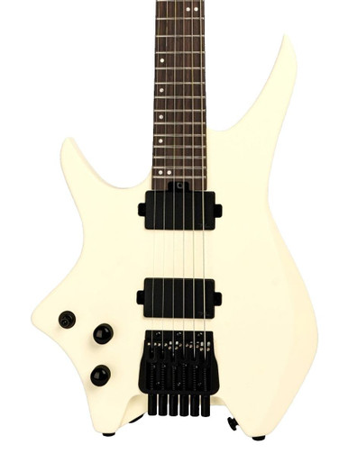 HILS NEXT HN3 Left Handed Headless Electric Guitar in Satin Ivory - Image 1