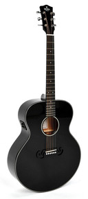 Sigma GJM-1E Acoustic Guitar in Metallic Black Flake - Image 2