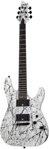 Schecter C-1 Electric Guitar in Ink Bomb - Image 3