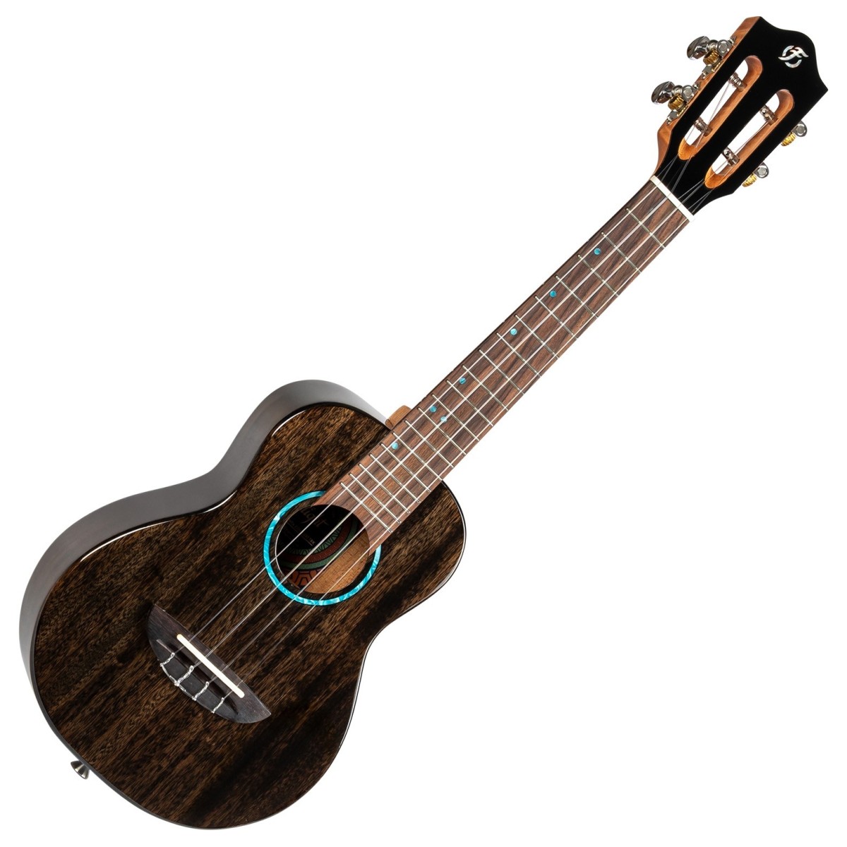 Flight Iris Concert Tinta Ukulele Trans Black