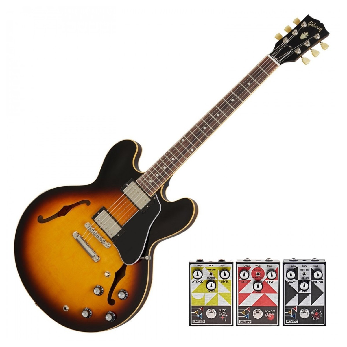 Gibson ES-335 Vintage Burst w/ 3 Free Maestro Pedals