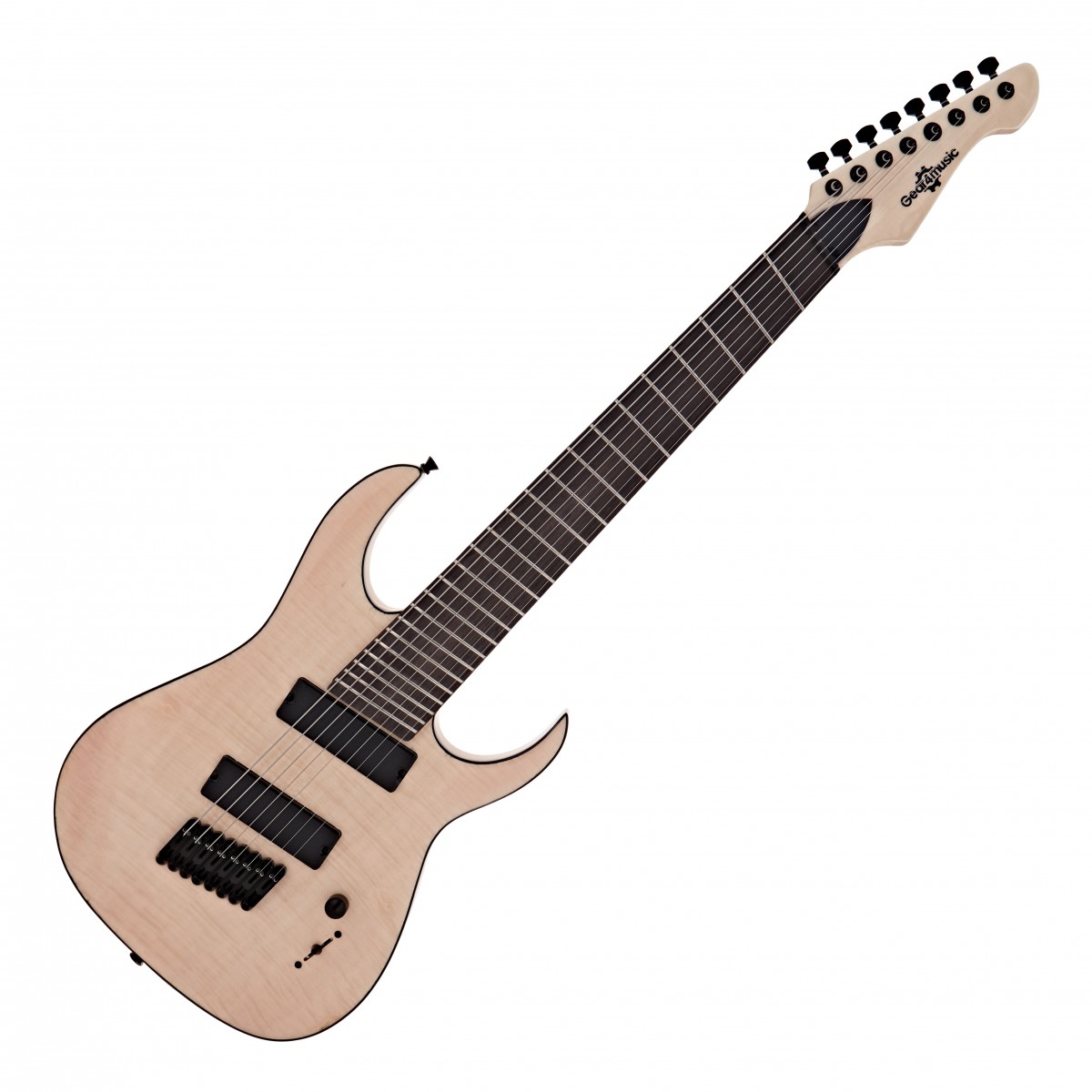 Harlem S 8-String Fanned Fret Guitar by Gear4music Natural