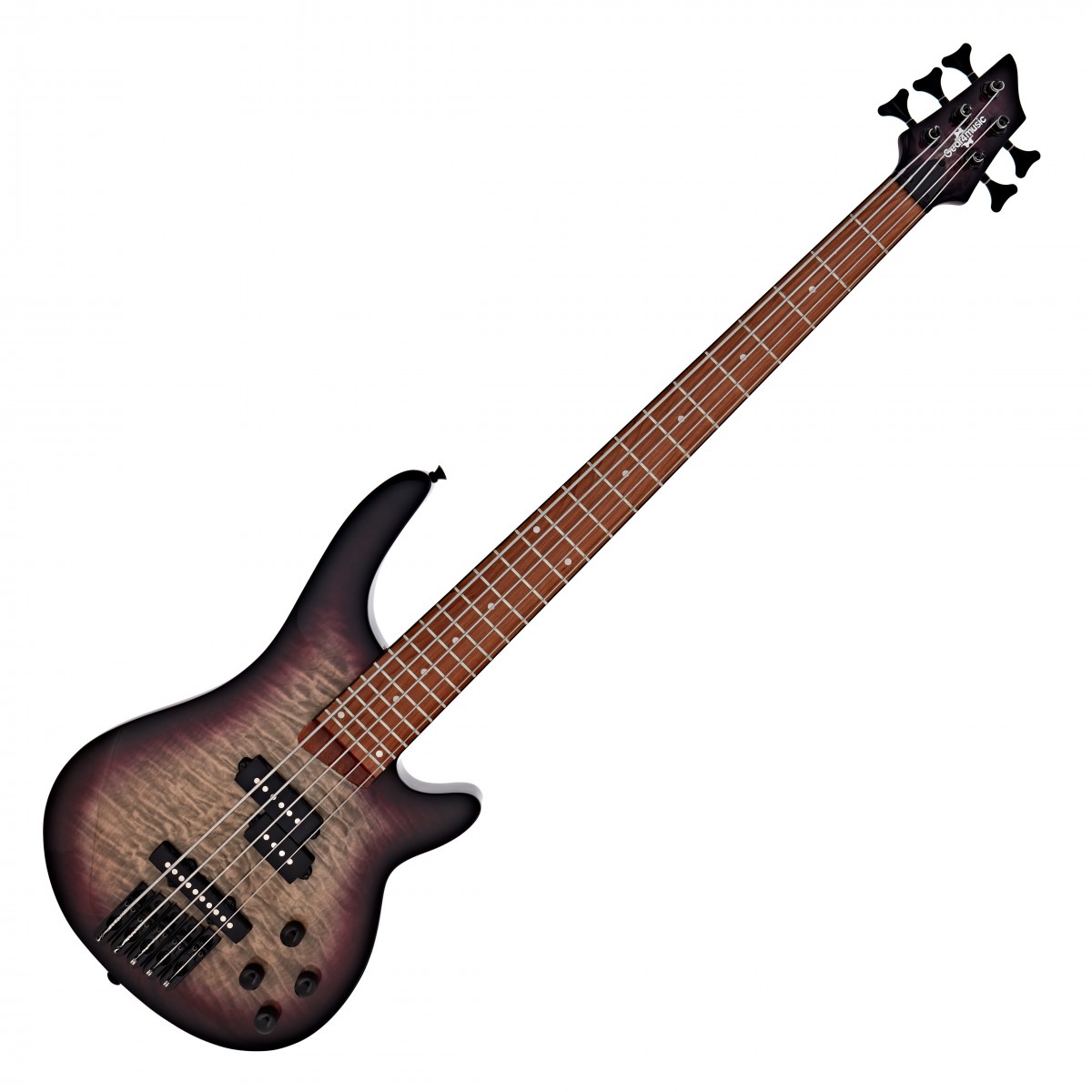 Chicago Select 5-String Bass Guitar by Gear4music Purple Burst