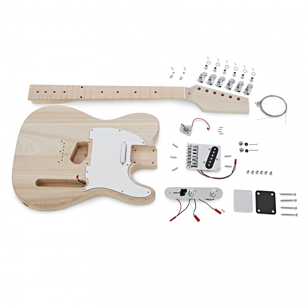 Guitarworks Solo-Cutaway DIY Electric Guitar Kit Ash Body