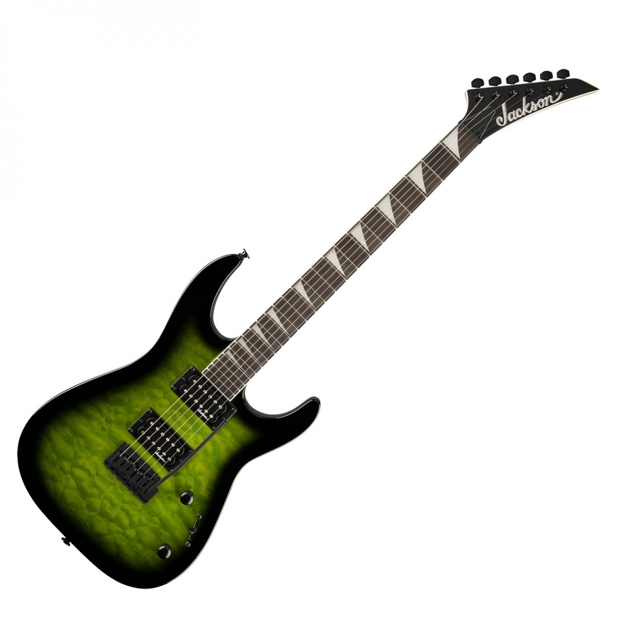 Jackson JS Series Dinky JS20 DKQ 2PT Transparent Green Burst