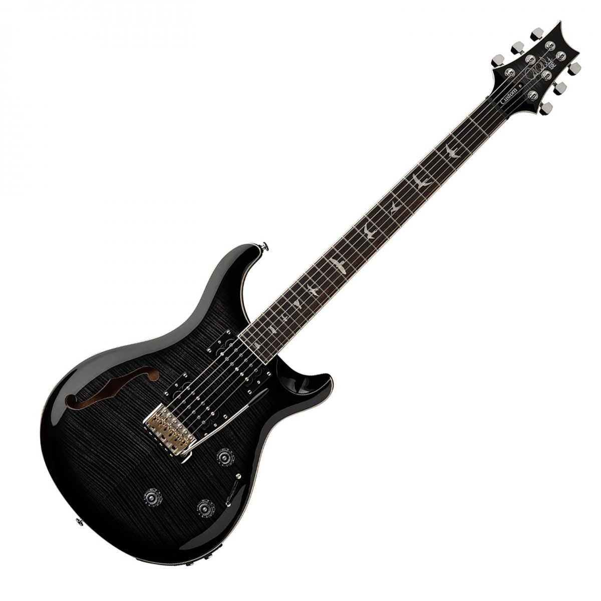PRS SE Custom 24 Semi-Hollow Piezo Charcoal Burst