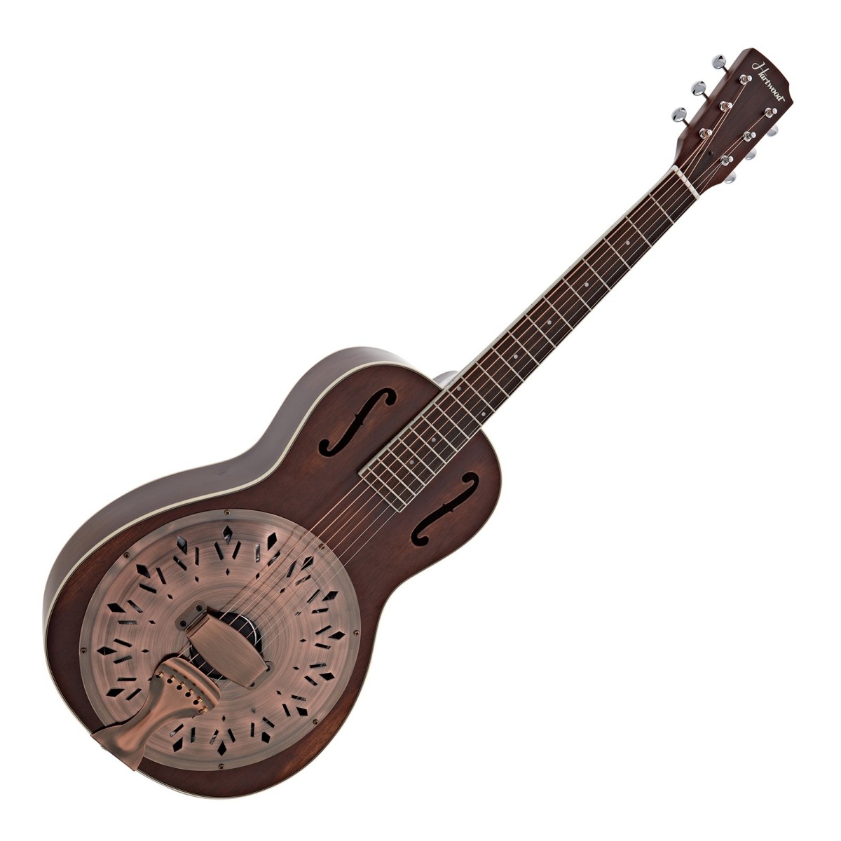 Hartwood Resonator Parlour Guitar Tobacco