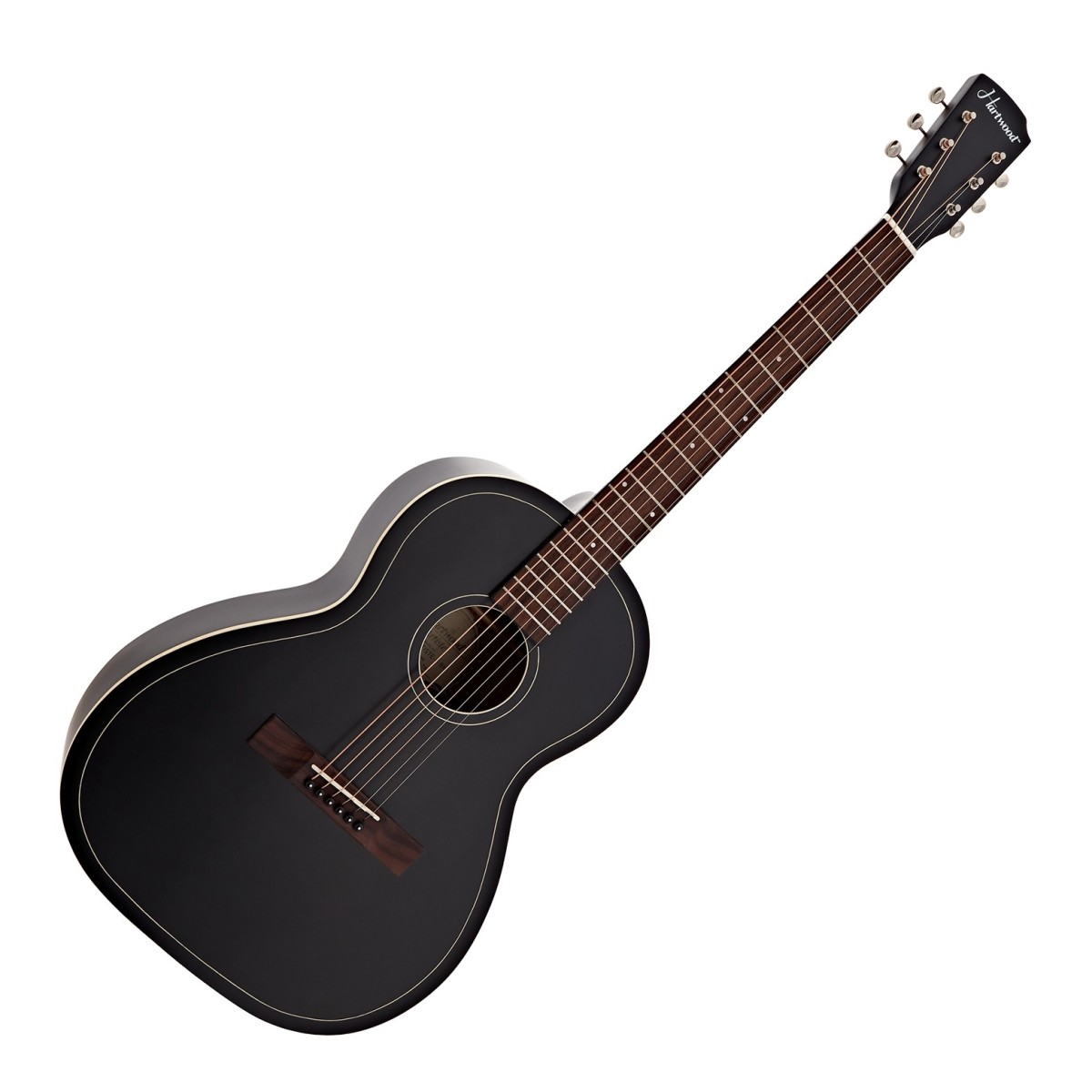 Hartwood Artiste Parlour Acoustic Guitar Satin Black