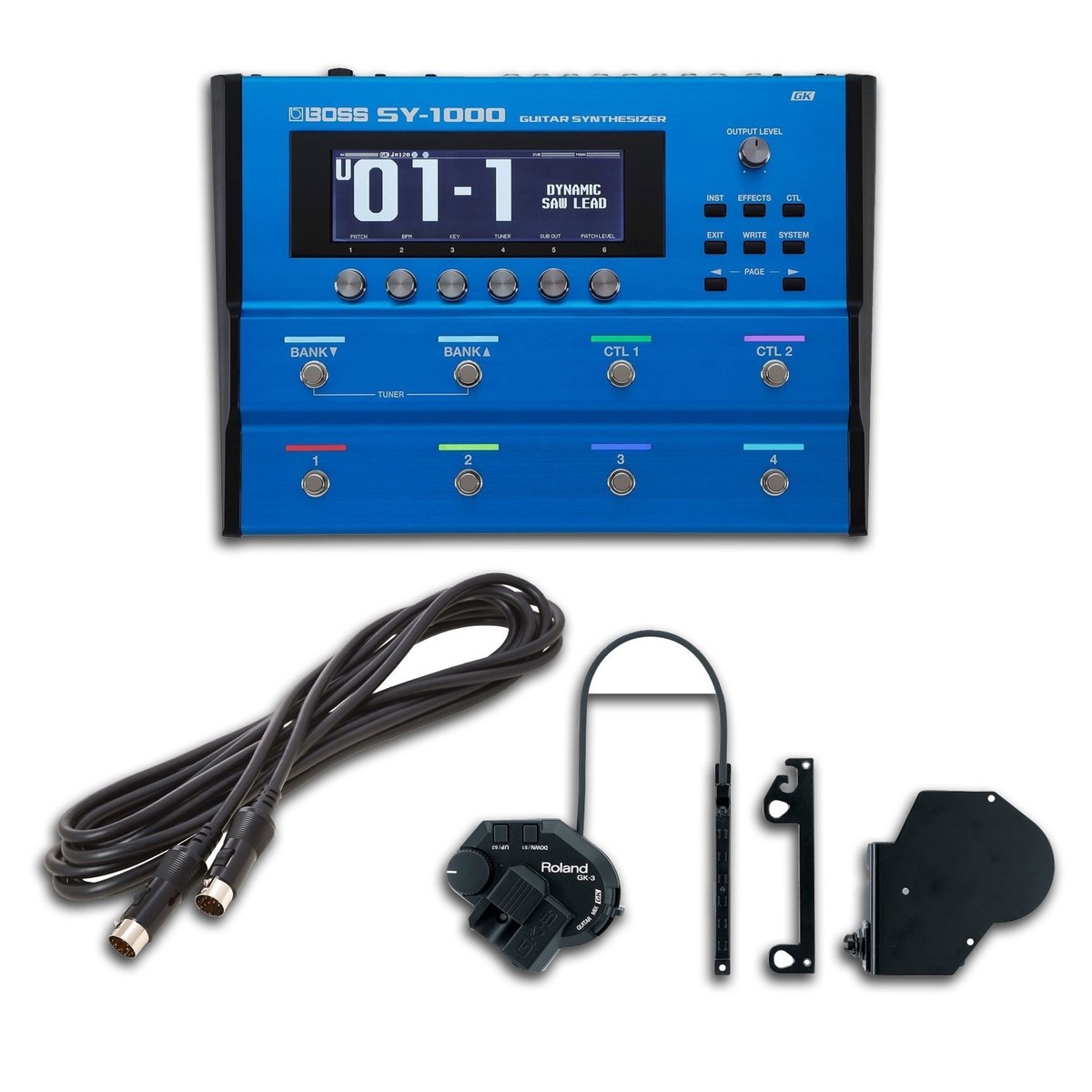Boss SY-1000 with GK-3 Guitar Pickup and Cable