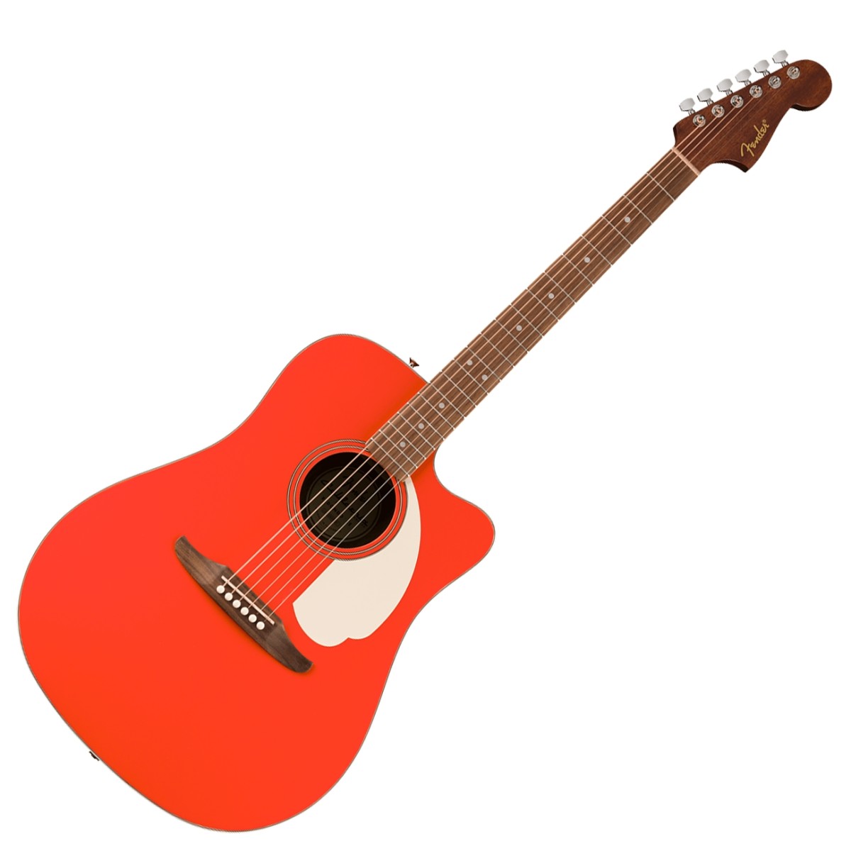 Fender California Standard Redondo CE Electroacoustic Guitar Spruce Top Fiesta Red