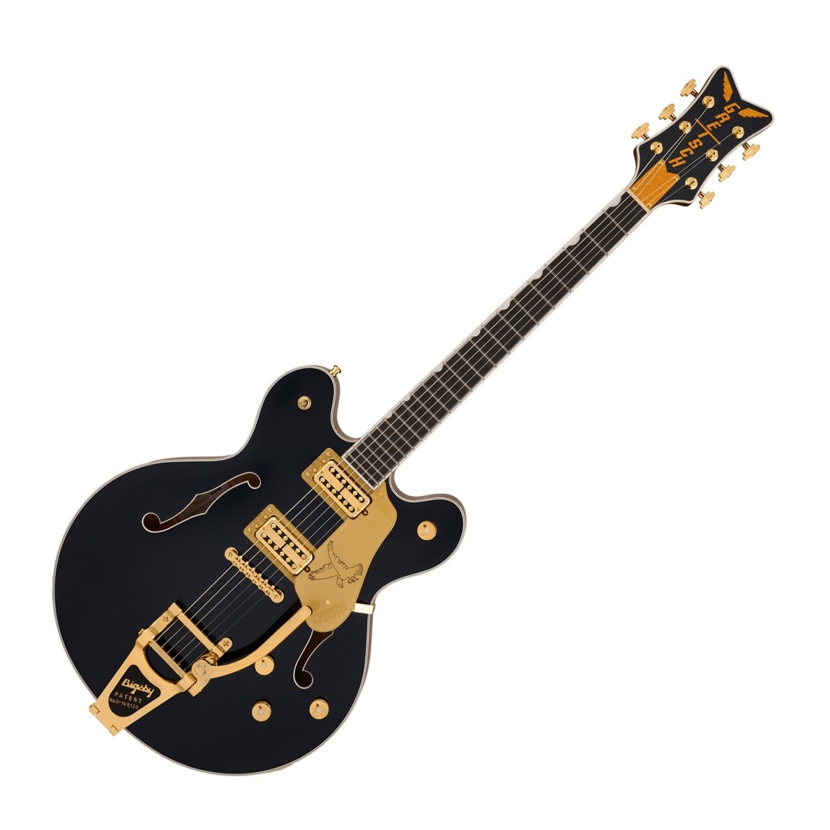 Grestch Falcon Center Block LTD with String-Thru Bigsby and Gold Hardware EB Midnight Sapphire