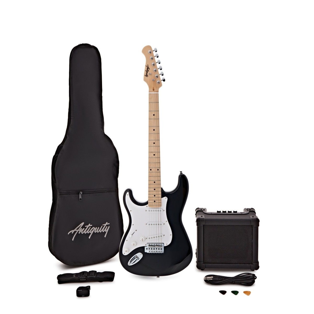 Antiquity St Guitar Lh & Amp Pack - Black