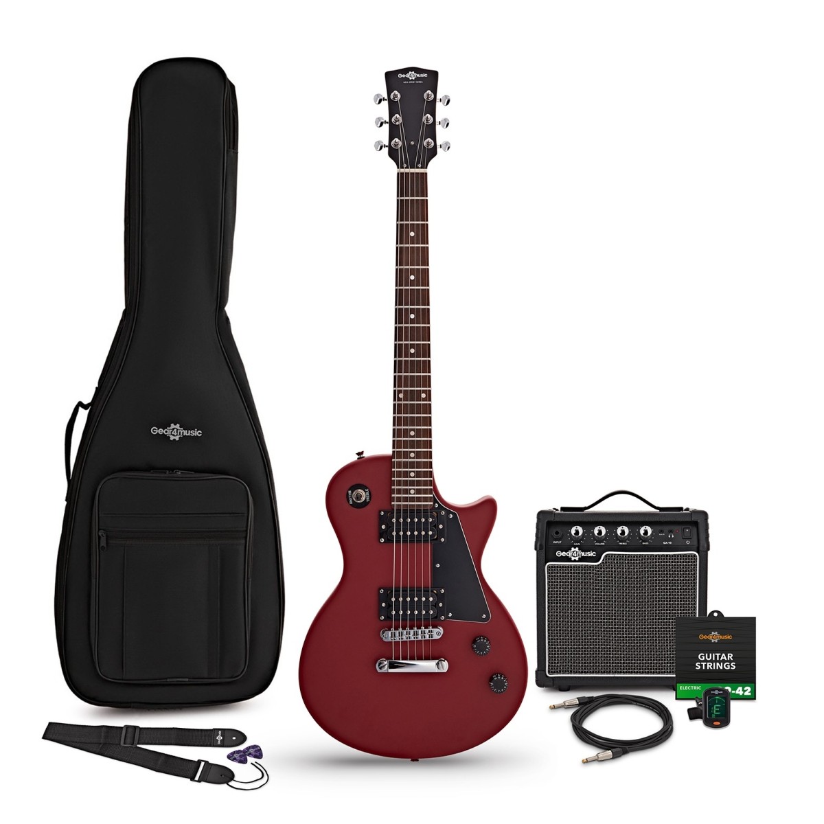 New Jersey Electric Guitar Red 10W Guitar Amp & Accessory Pack
