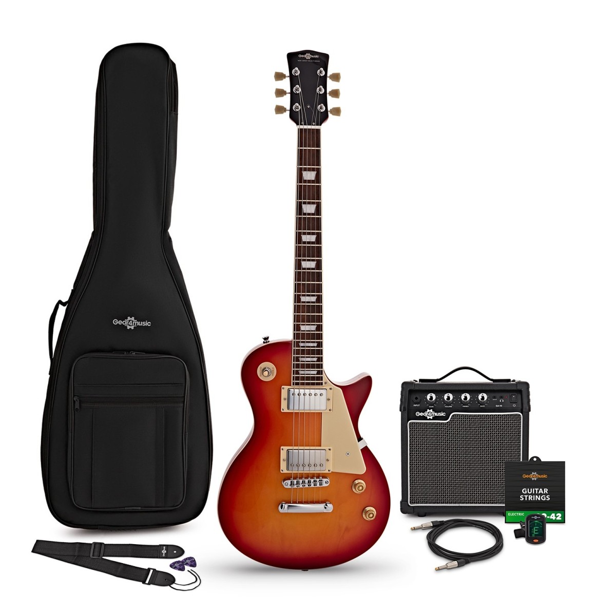 New Jersey Select Electric Guitar Cherryburst 10W Guitar Amp & Accessory Pack