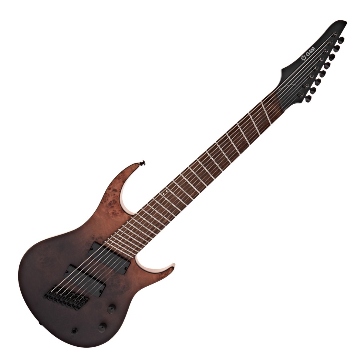 G4M 529 Pro Fanned Fret 8-String Electric Guitar Grey Tide Fade