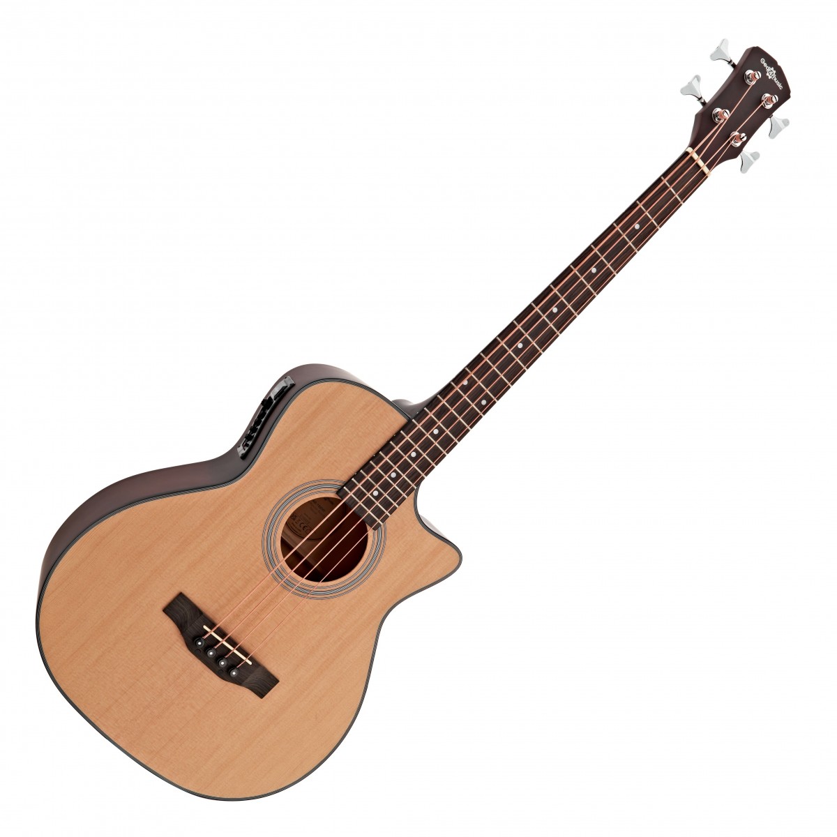 Electro Acoustic Bass Guitar by Gear4music Natural