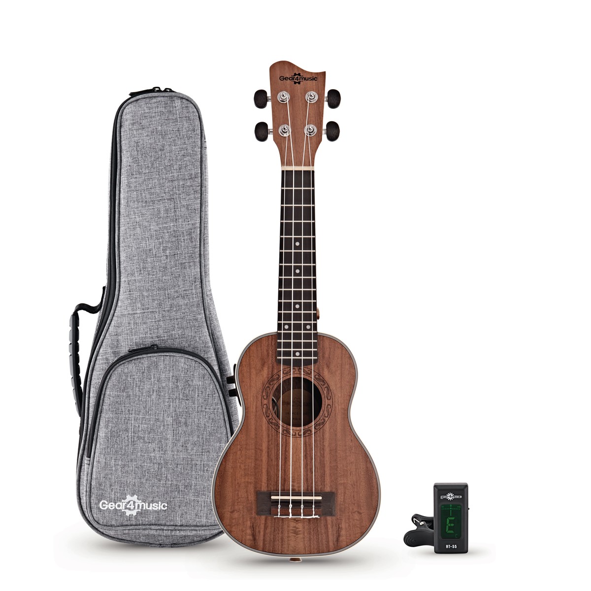 Koa Soprano Electro-Ukulele Pack by Gear4music