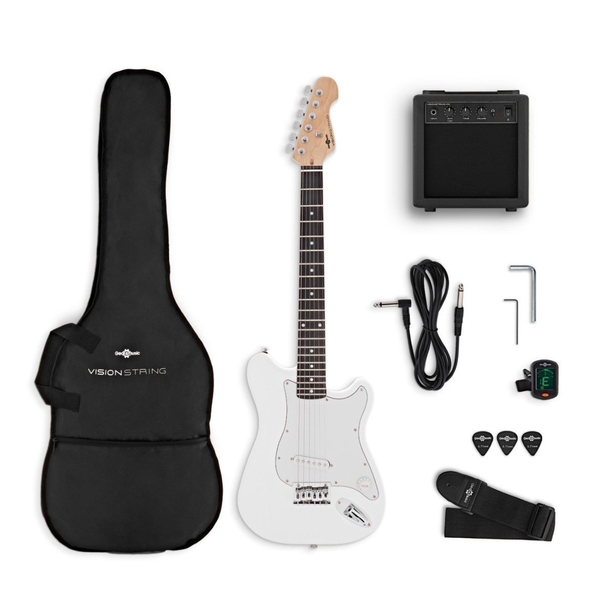 VISIONSTRING 3/4 Electric Guitar Pack White