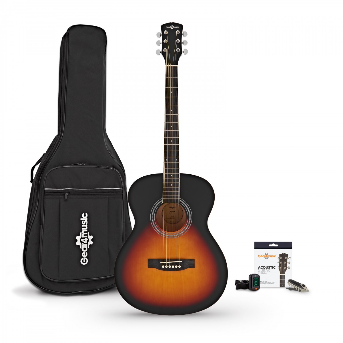 Student Acoustic Guitar & Accessory Pack by Gear4music Sunburst