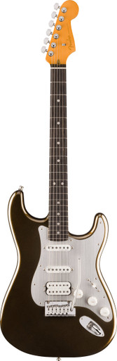 Fender American Ultra II Stratocaster HSS Ebony Fingerboard in Texas Tea - Image 2
