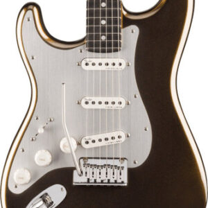 Fender American Ultra II Stratocaster Left Handed Ebony Fingerboard in Texas Tea