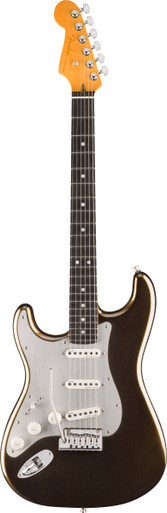 Fender American Ultra II Stratocaster Left Handed Ebony Fingerboard in Texas Tea - Image 2