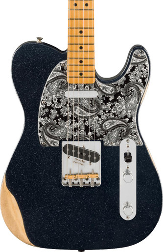 Fender Brad Paisley Road Worn Telecaster in Black Sparkle - Image 1