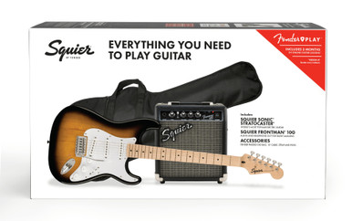 Squier Sonic Stratocaster 2-Colour Sunburst Electric Guitar Starter Pack with Amp & Gig Bag - Image 2