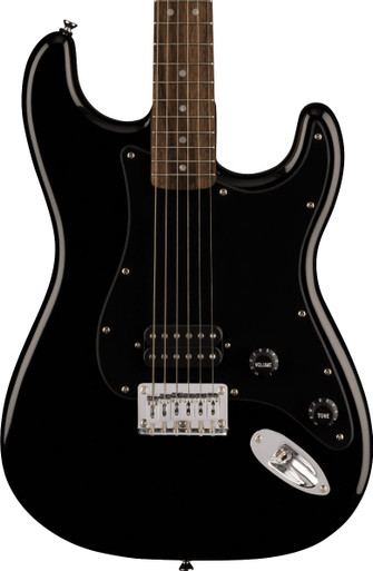 Squier Sonic Stratocaster HT H Laurel Fingerboard Black Pickguard Black - Image 1