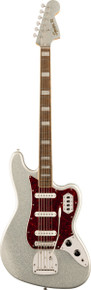Squier Limited Edition Classic Vibe Bass VI in Silver Sparkle, Matching Headstock - Image 3
