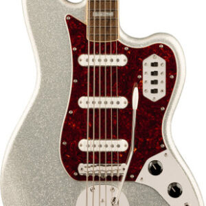Squier Limited Edition Classic Vibe Bass VI in Silver Sparkle, Matching Headstock