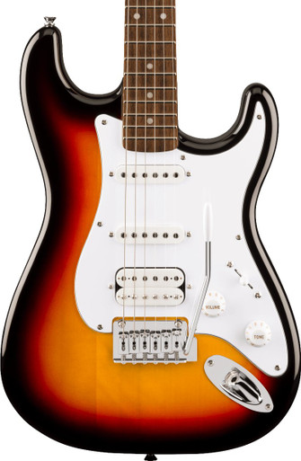 Squier Affinity Series Stratocaster Junior HSS Laurel Fingerboard in 3-Color Sunburst - Image 1