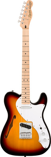 Squier Affinity Series Telecaster Thinline in 3-Color Sunburst - Image 2