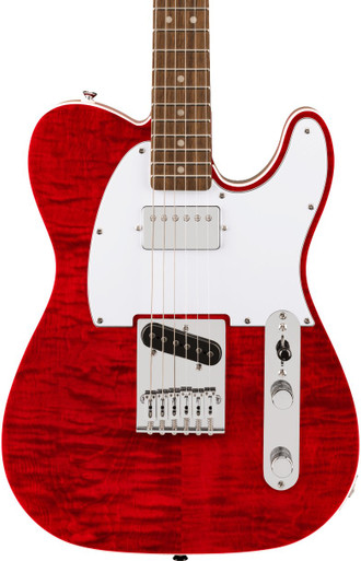 Squier Affinity Series Telecaster FMT SH in Crimson Red Transparent - Image 1