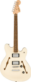 Squier Affinity Series Starcaster Deluxe in Olympic White - Image 3