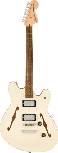 Squier Affinity Series Starcaster Deluxe in Olympic White - Image 2