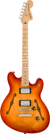 Squier Affinity Series Starcaster Deluxe in Sienna Sunburst - Image 2