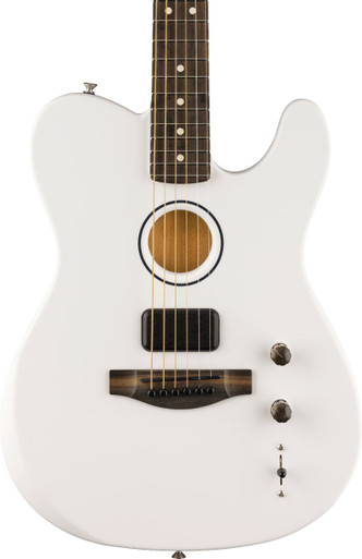 Fender Limited Edition FINNEAS American Acoustasonic Telecaster in Satin Arctic White - Image 1