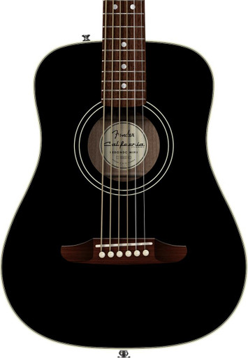 Fender California Standard Redondo Mini Spruce Top Acoustic Guitar in Black - Image 1