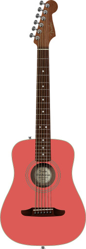 Fender California Standard Redondo Mini Spruce Top Acoustic Guitar in Fiesta Red - Image 2